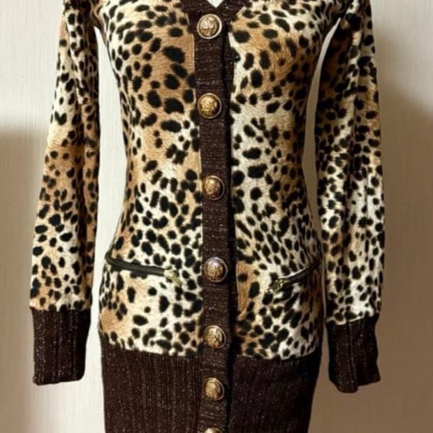 레오파드 갸루 원피스 d.i.a