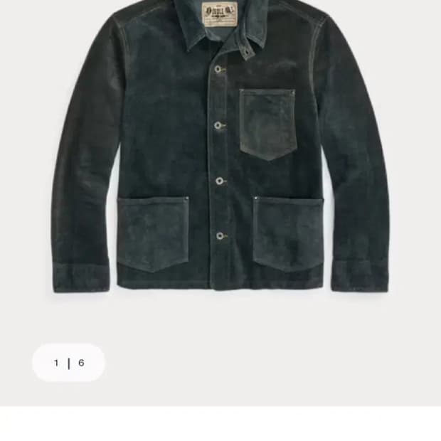 rrl 러프아웃 인디고 스웨이드자켓 m