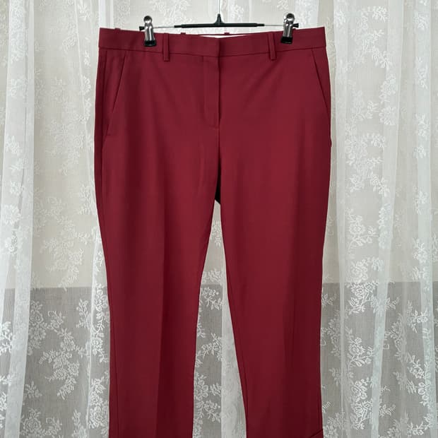 8) 띠어리 Theory 롤업 슬랙스 와인