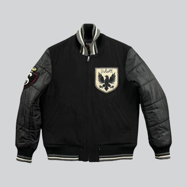 Schott 울 바시티 자켓