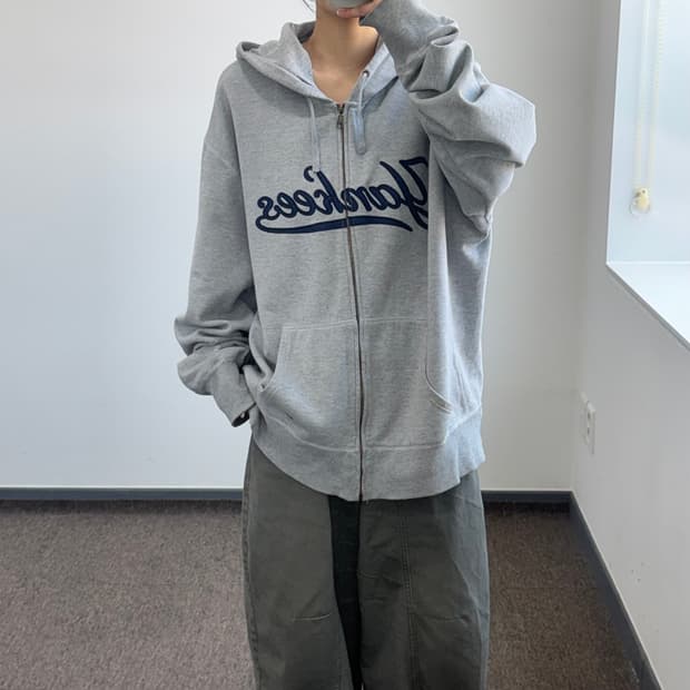 Nike 나이키 양키스 네이비 로고 그레이 후드집업