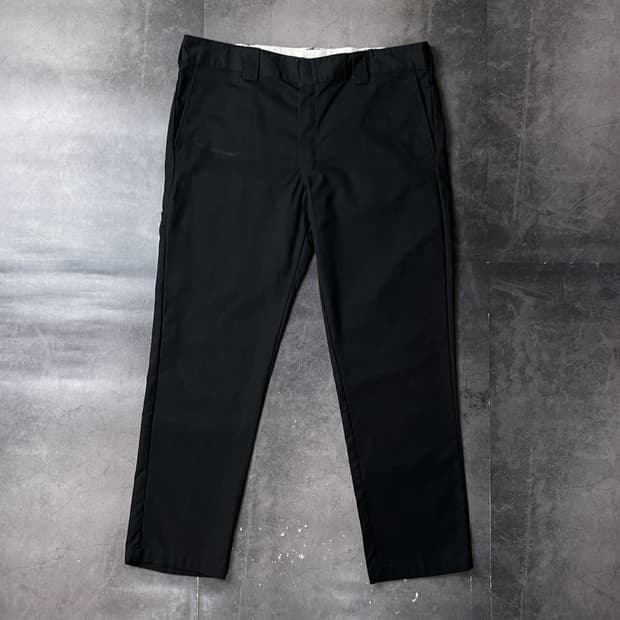 DICKIES 디키즈 빈티지 블랙 테이퍼드핏 워크팬츠 A01056