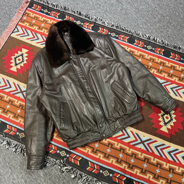 빈티지 소가죽 100% 천연 레더자켓