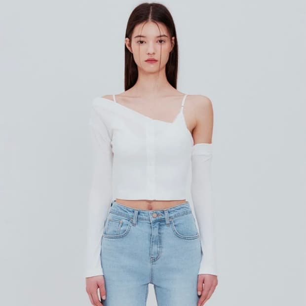 낫유어로즈 유이 가디건 세트 (화이트)
