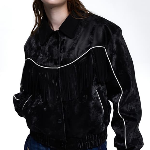 RSSC 스웨이드 프린지 레더 자켓