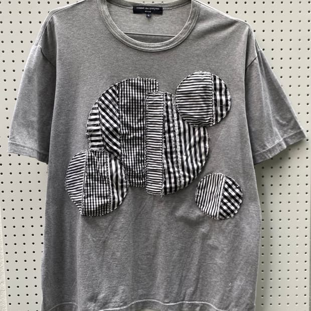 Comme Des Garcons Homme 패치워크 반팔 티셔츠