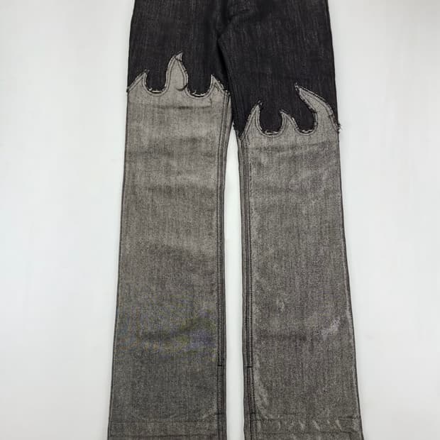 00s 백본 인사이드아웃 플레임 데님팬츠