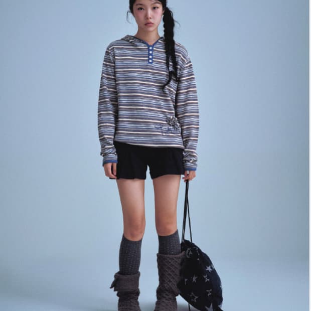 aeae 시나모롤 니트 후드