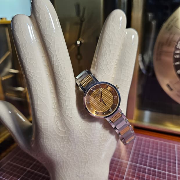 st듀퐁 스위스 메이드 쿼츠시계 여성 콤비