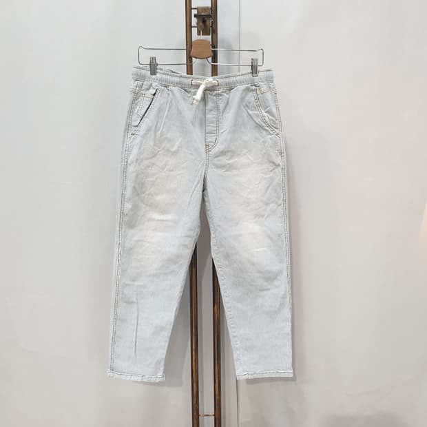 지프 여성 스트라이프 배기 데님팬츠 32