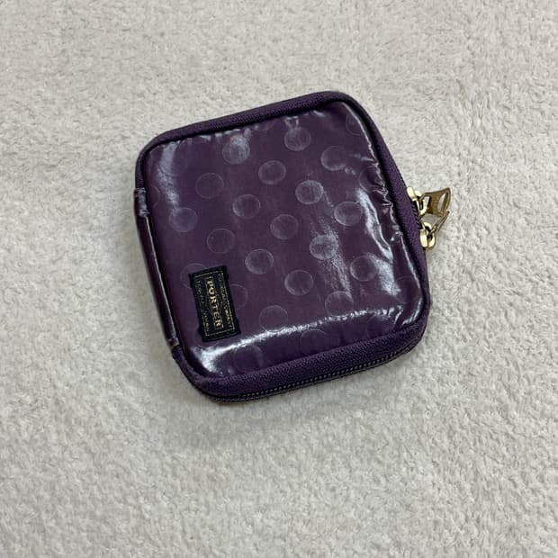 Porter 포터 도트 지갑 퍼플