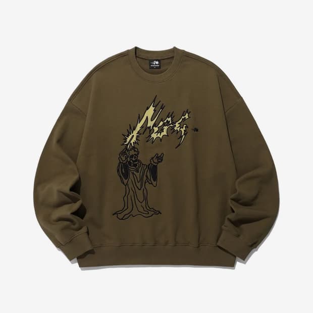 나이스고스트클럽 맨투맨 SATINE APPLIQUE SWEATSHIRTS