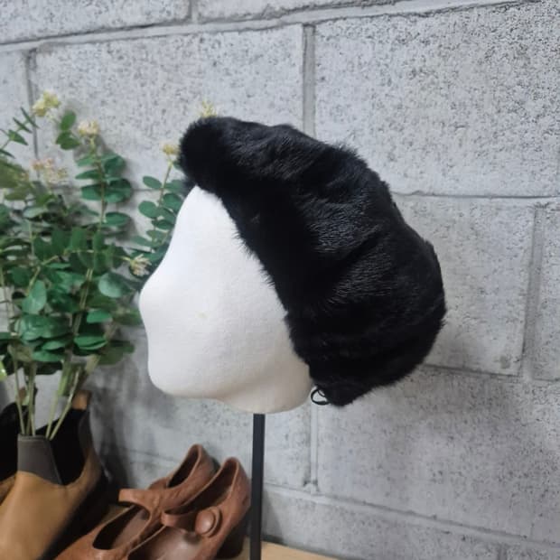 천연 밍크 베레모