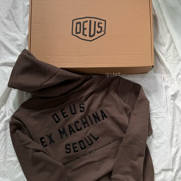 플리마켓🔥 데우스 컬리지 어드레스 후드 집업 올리브