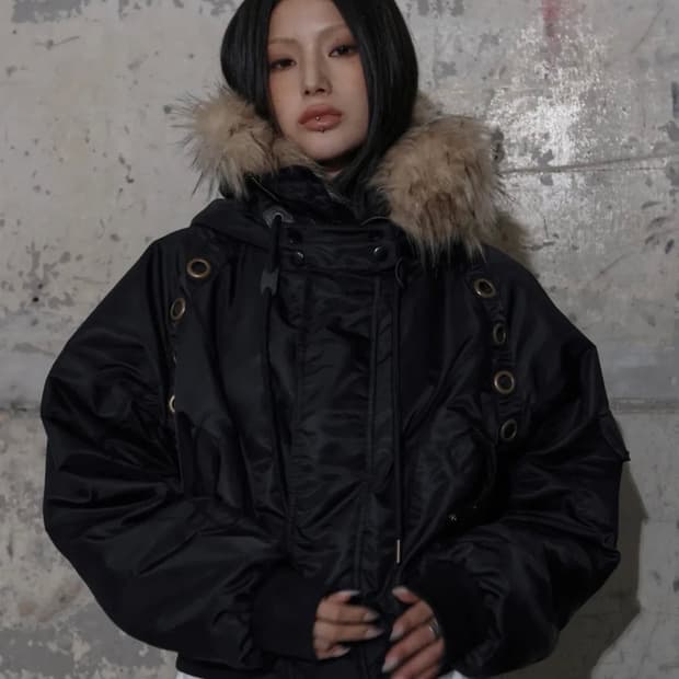 팬시클럽 아일렛 후드 자켓 후드 점퍼