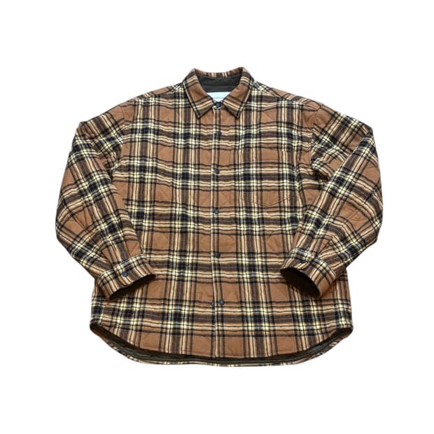 커스텀 멜로우 퀄팅 오버 셔츠 자켓