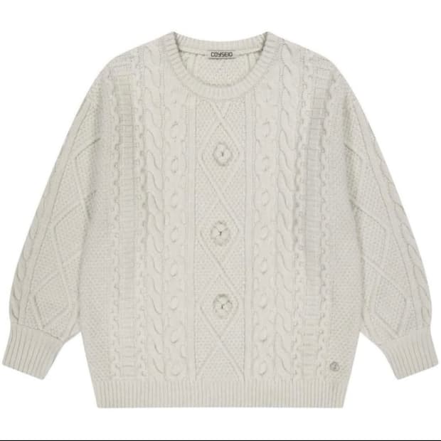 코이세이오 폼폼 니트 아이보리 