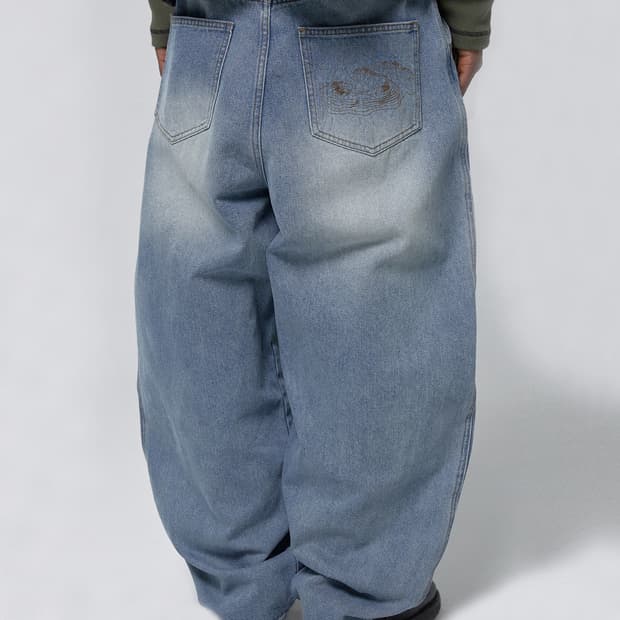 [Suade]Contour pocket demin (Light blue)