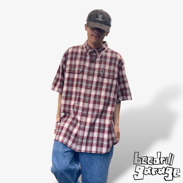 칼하트 반팔 체크셔츠