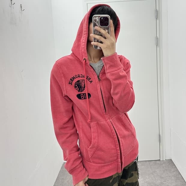 Abercrombie & Fitch hood zip up y2k pink