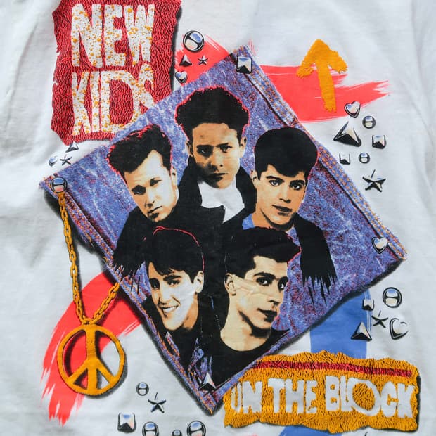 빈티지 90s 뉴 키즈 온 더 블록 티셔츠