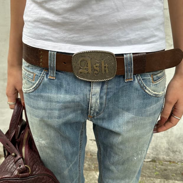 아쉬 빈티지 레더 벨트