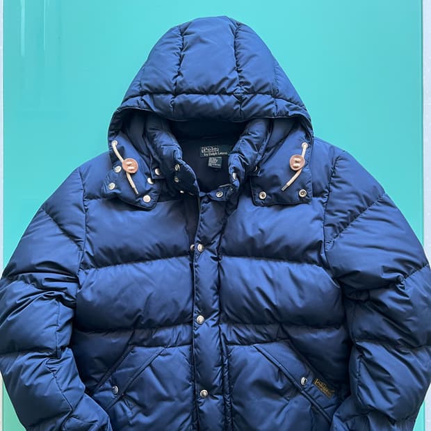 폴로 랄프로렌 패딩 네이비 L