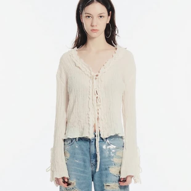 세릭 레이스업 가디건