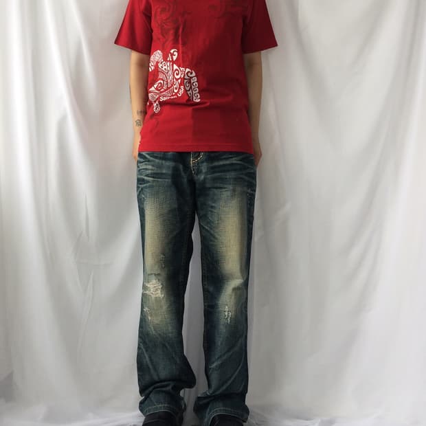 Oriental printing t shirt