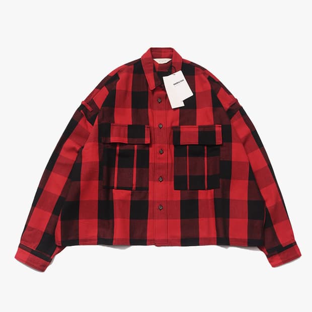 JIEDA X MONKEY TIME - CHECK SHIRT JACKET