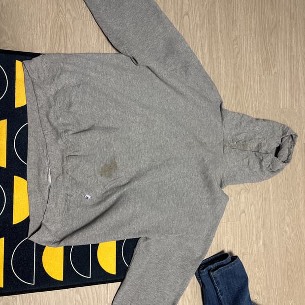 러셀 그레이 후드티 xl