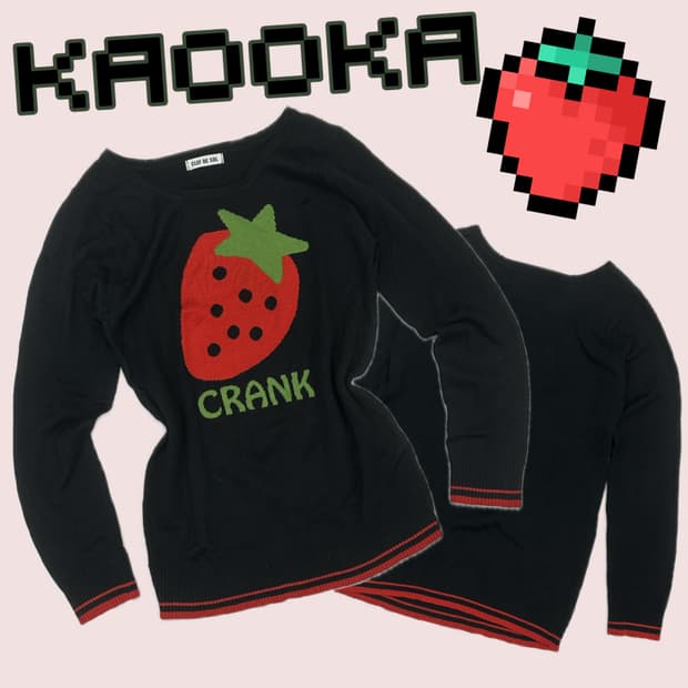 🍓 CLEF DE SOL 괴짜 키치 스트로베리 자수 니트🍓 이너