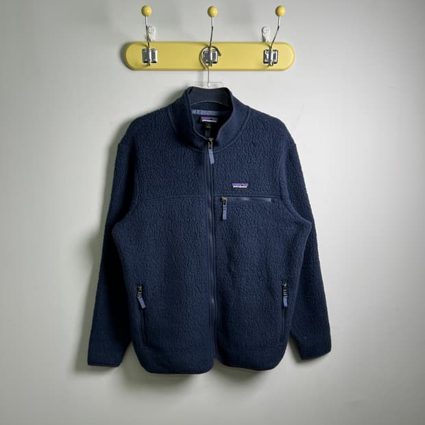 파타고니아 네이비 레트로 파일 플리스 자켓 L