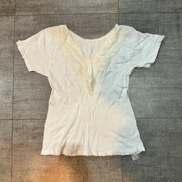 일본빈티지 pollya 달천깔페어리 프린세스 공주풍 v넥블라우스