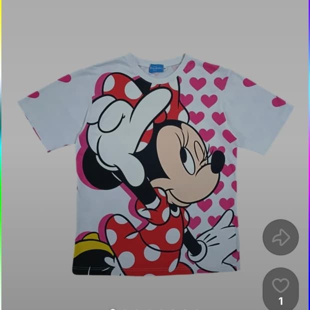 Disney Mickey Mouse T-shirt Women's 사이즈M