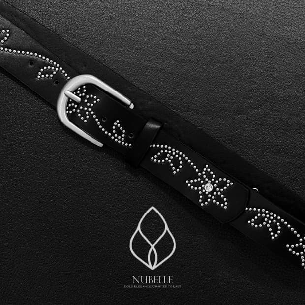 🌗 Flower stud belt / 플라워 스터드 웨스턴 벨트