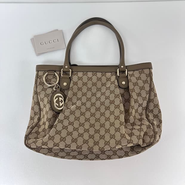 구찌 GUCCI 쟈가드 캔버스 레더 토트백 가방 (정품)