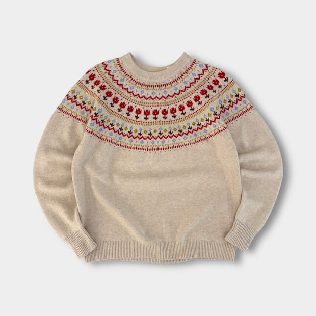 리바이스 루즈핏 노르딕 패턴 니트