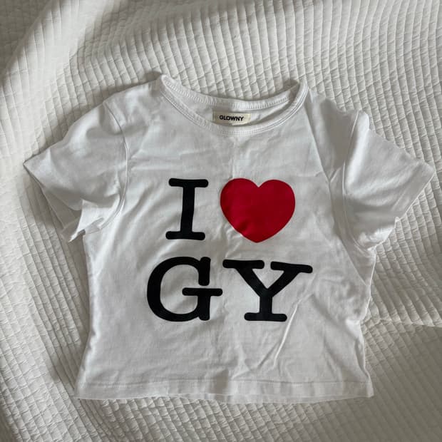 글로니 i love glowny gy 반팔 티셔츠