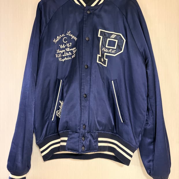 폴로 랄프로렌 뉴욕 바시티 새틴 자켓 L