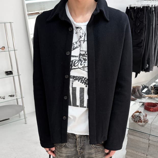 립반윙클 멜톤 울 셔츠 자켓