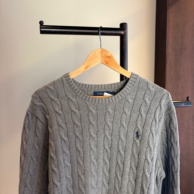 15585 - 폴로 랄프로렌 그레이 케이블 니트