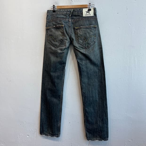 00s 리바이스 블랙스타 워시드 블랙진 Made in JAPAN 