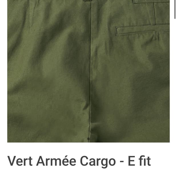 [30] Mudule Mer Vert Armée Cargo - E fit