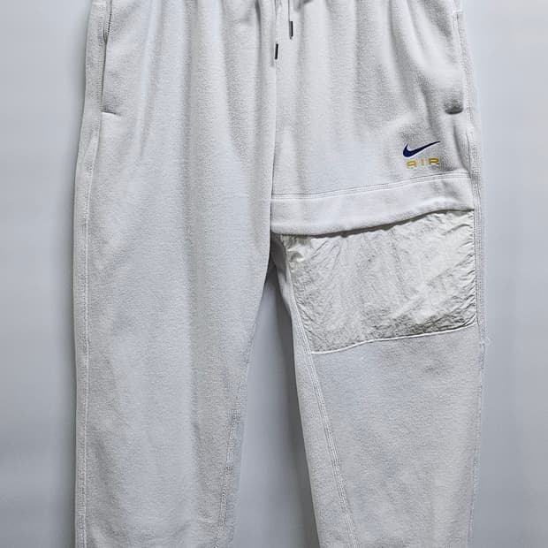 나이키 AIR 화이트 플리스 조거팬츠 XL