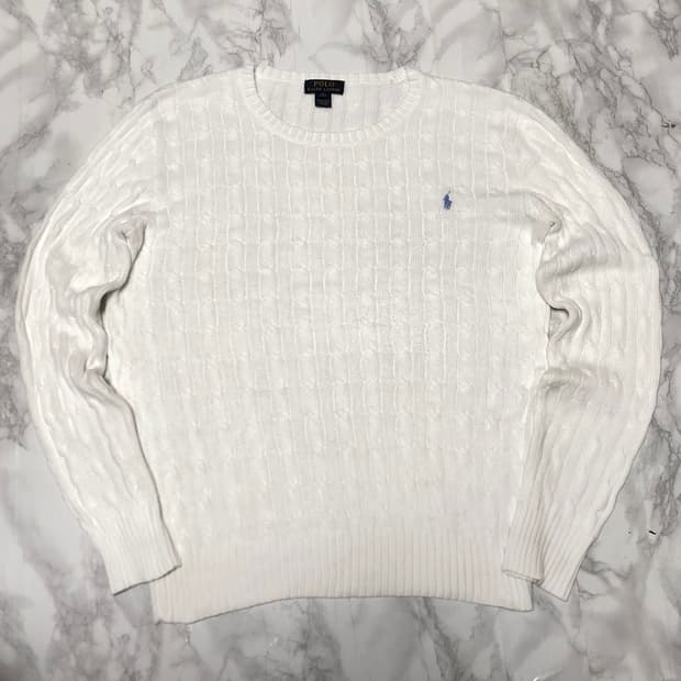 폴로 랄프로렌 꽈배기 니트 상태굿