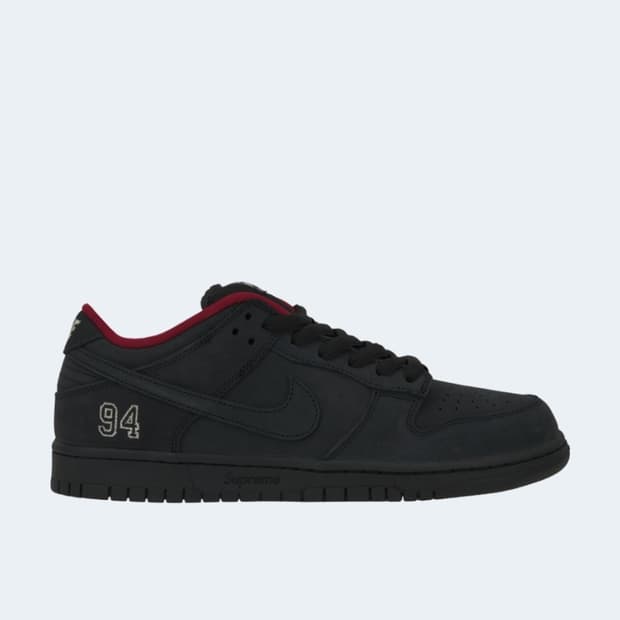 285 나이키 x 슈프림 SB 덩크 로우 블랙