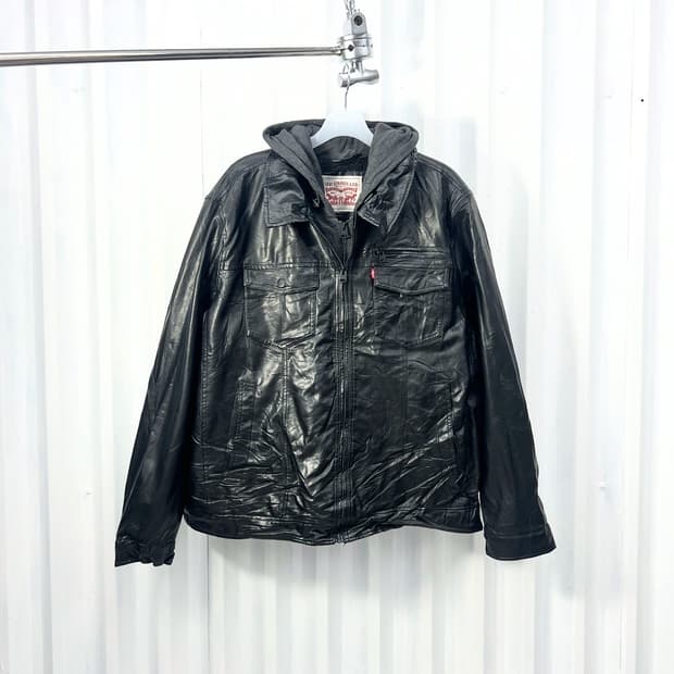Levi’s eco leather hoodie jacket