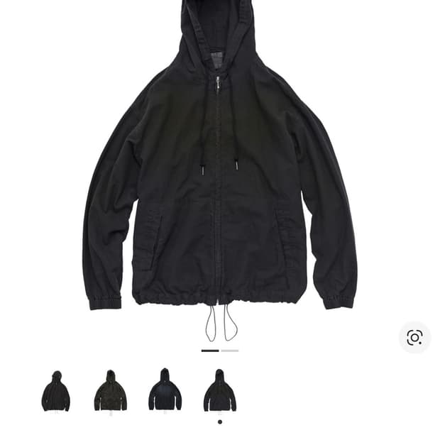 (2) 폴리테루 집 후디 파카 유즈드 블랙