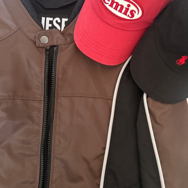 디젤(Diesel)의 J-블링크 컬러블록 나일론 바이커 자켓